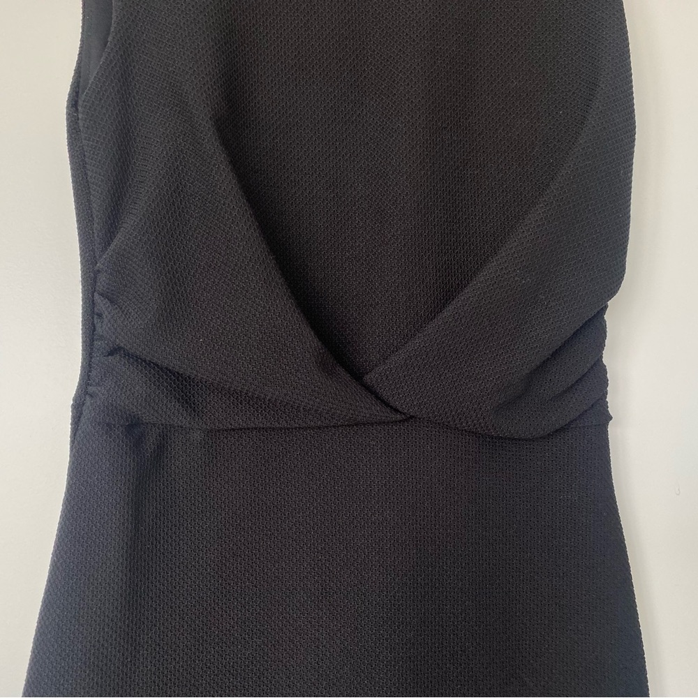 Black dress with button back and knot detail